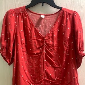 Pink Polka-Dot Shortsleeve